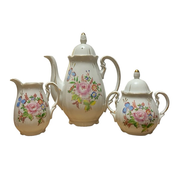 Chugai China Occupied Japan Teapot Tea Set 17 Pieces - Picture 1 of 16